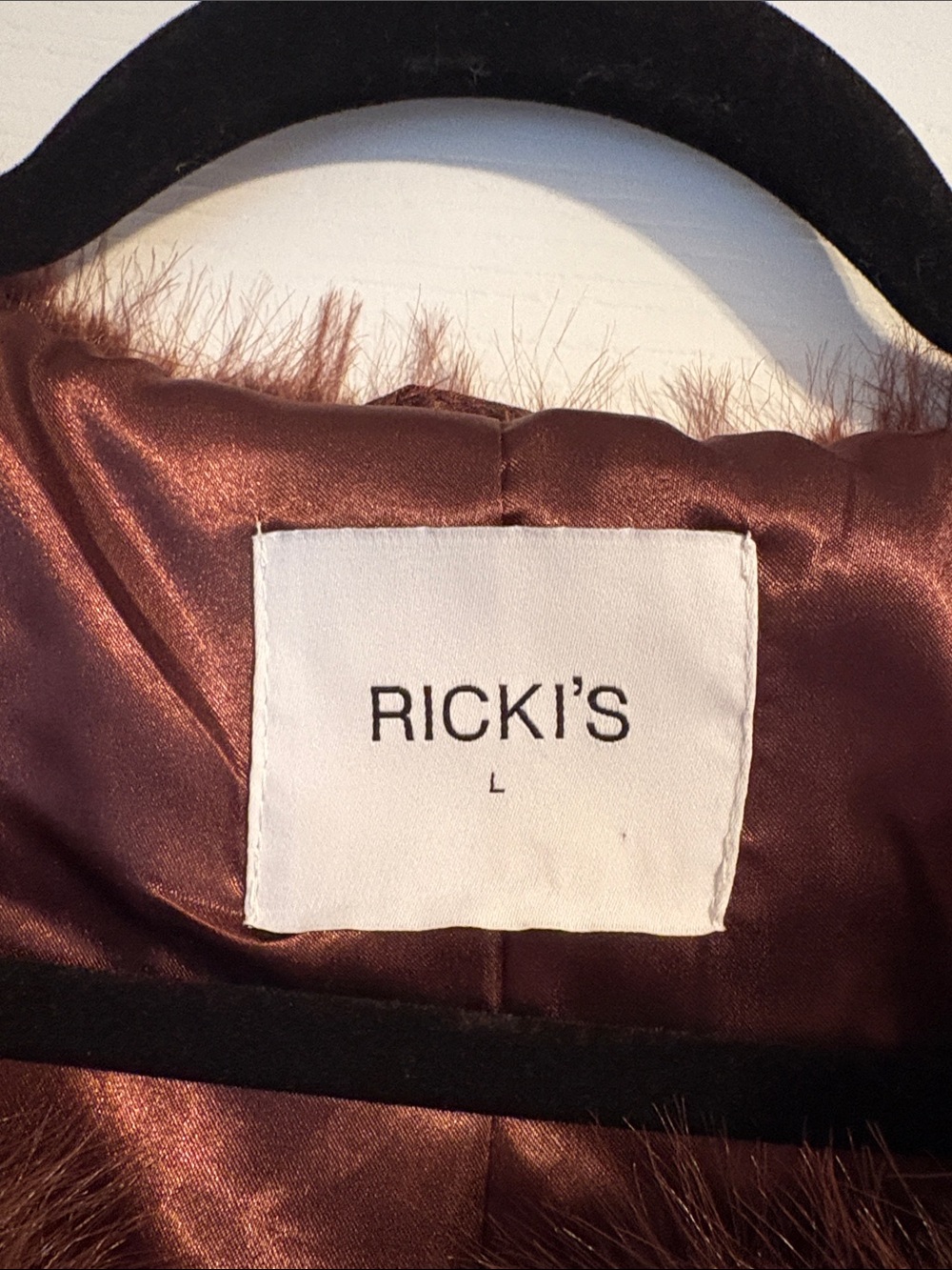 Ricki's Rust Brown Faux Fur Teddy Jacket - Picture 2 of 3